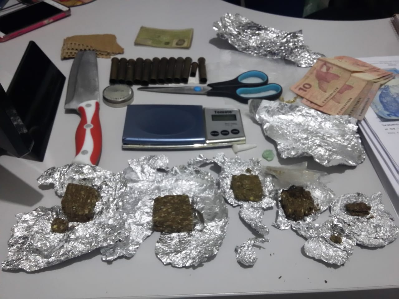 Material encontrado pela polícia