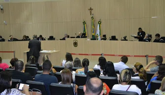 Sessão plenária do Tribunal de Contas do Estado do Piauí, realizada nessa quinta-feira (13).
