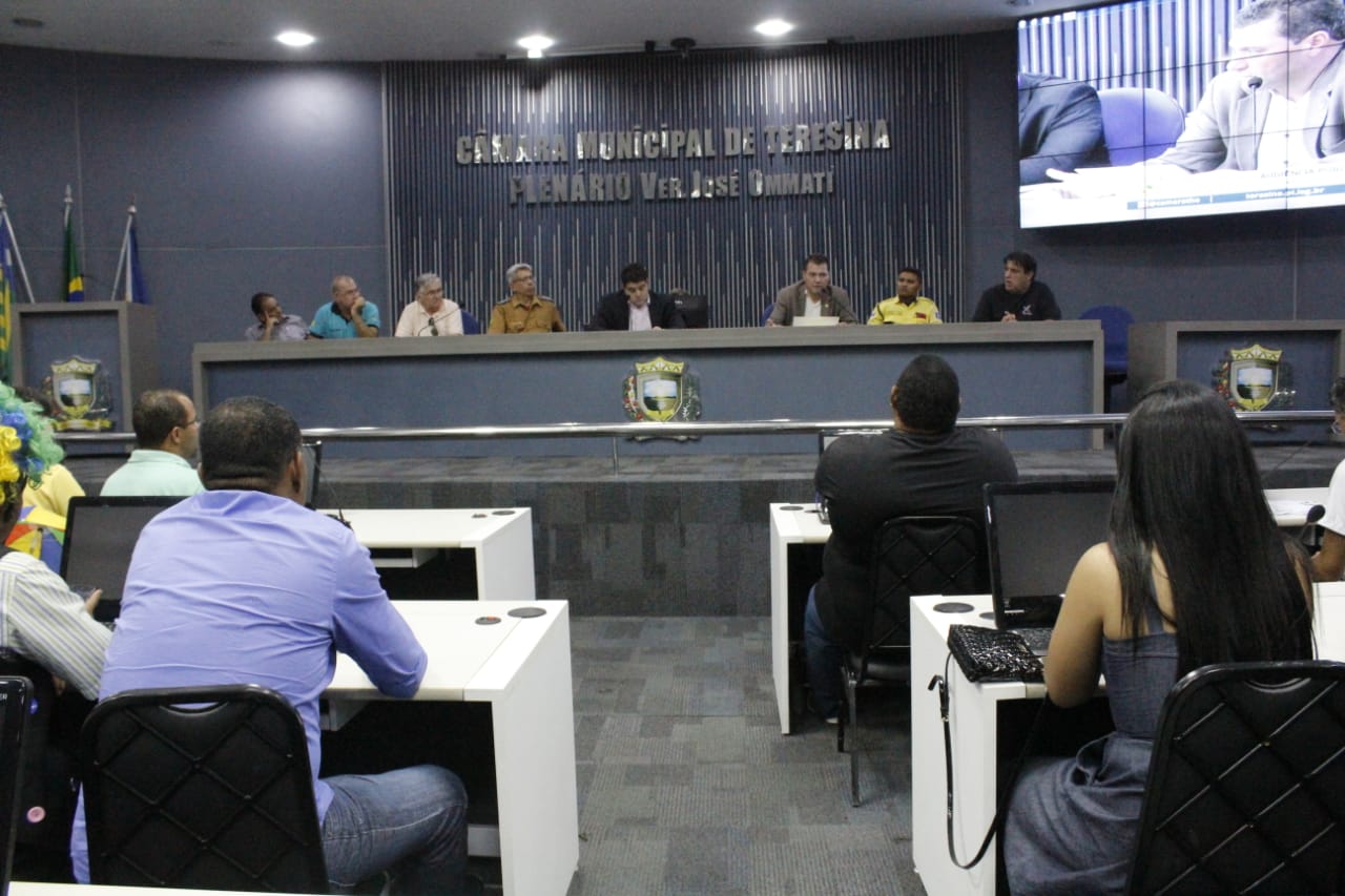 Audiência pública foi realizada no plenário da Câmara Municipal.