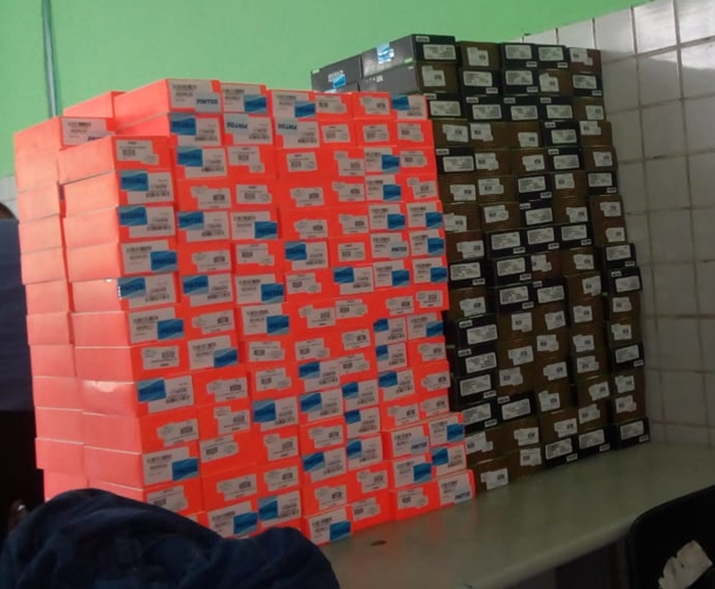 Parte da carga roubada do centro de distribuição da Pintos foi recuperada pelo GRECO.