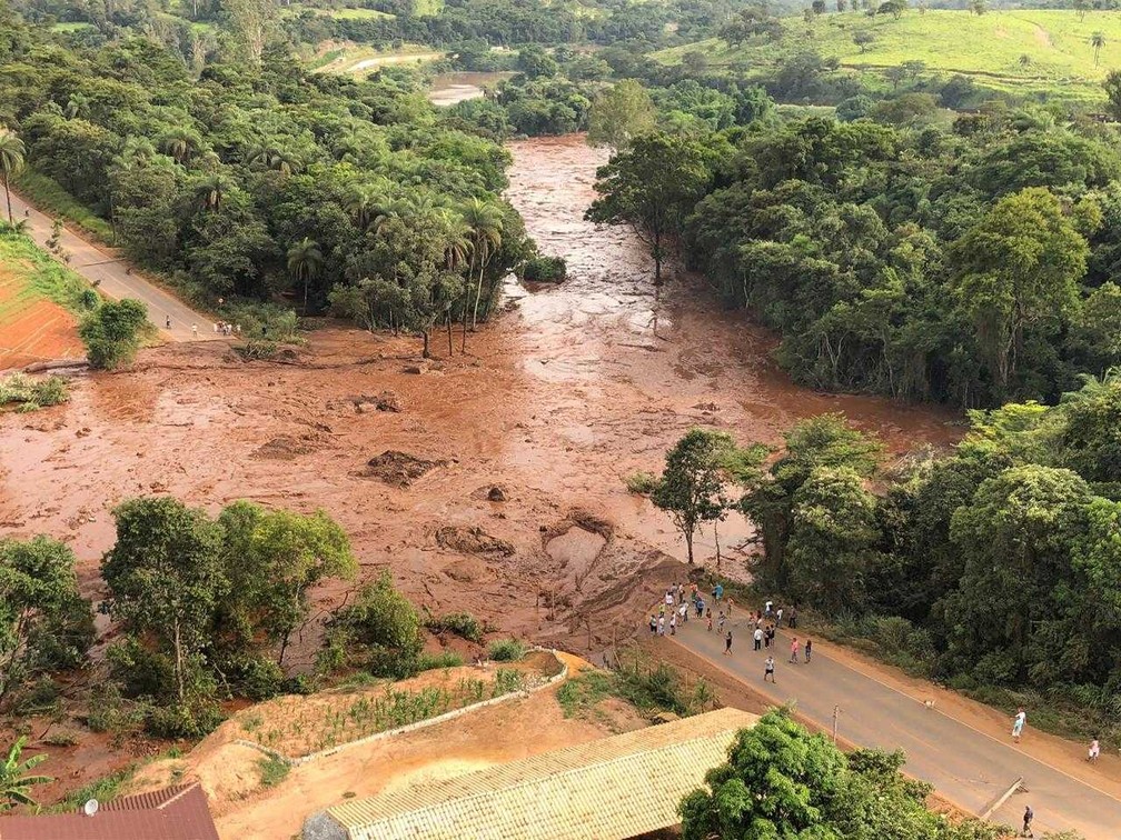 Barragem de Brumadinho que rompeu