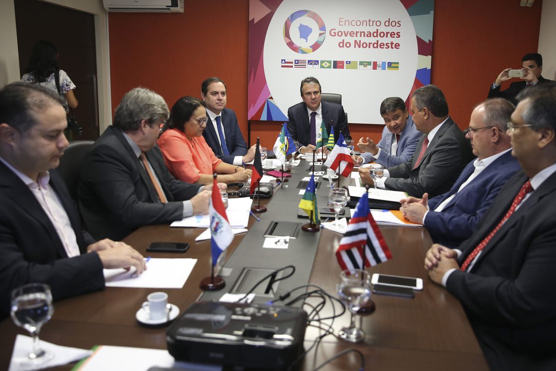 Reunião dos governadores do Nordeste em Brasília.