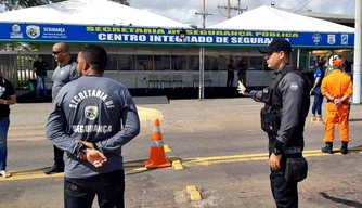 Forças do Centro Integrado de Segurança Pública atuando no litoral piauiense.