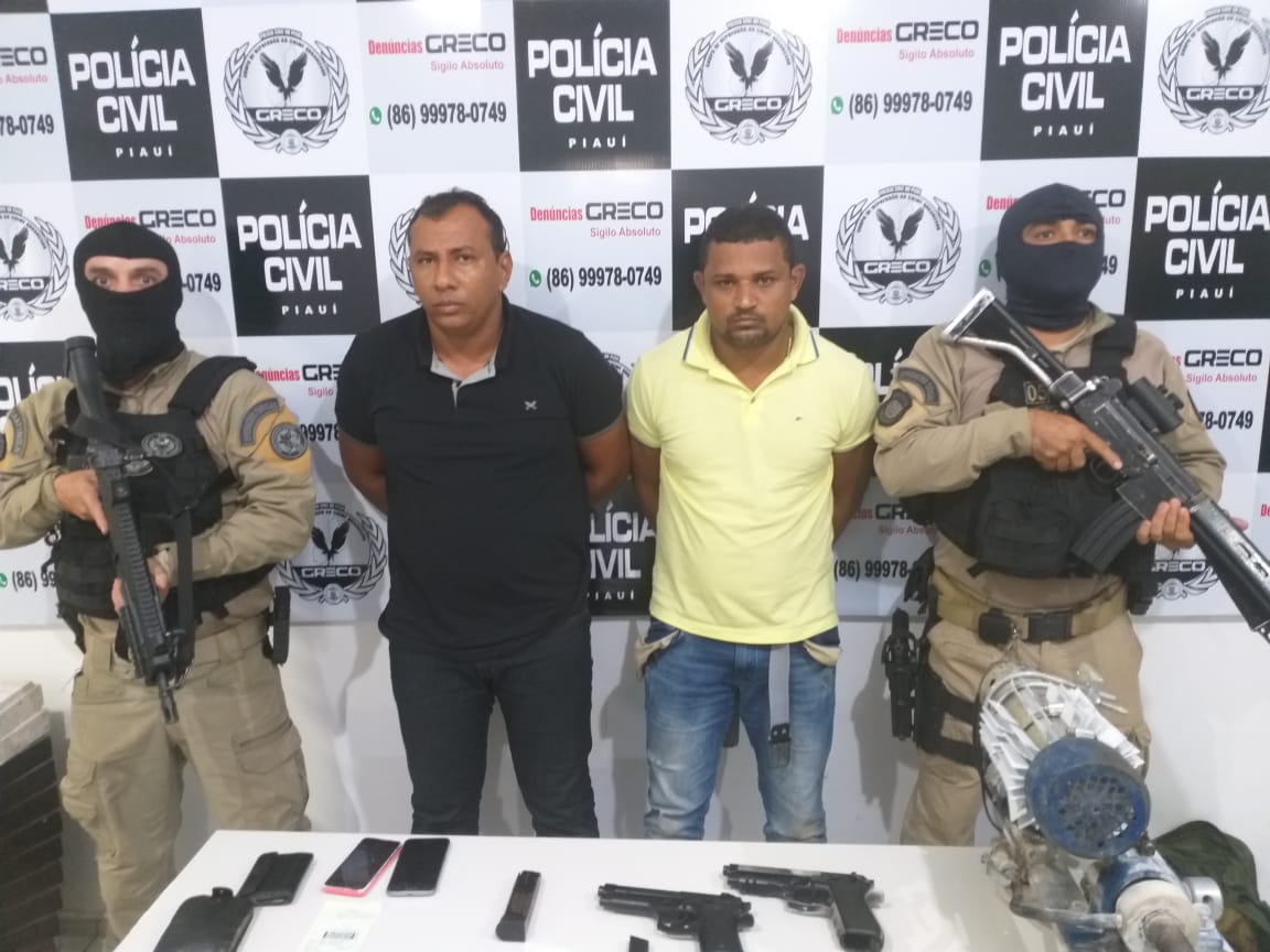 Anderson Alves, vulgo Madruga, e João Bosco, vulgo Pará, foram presos em Picos.