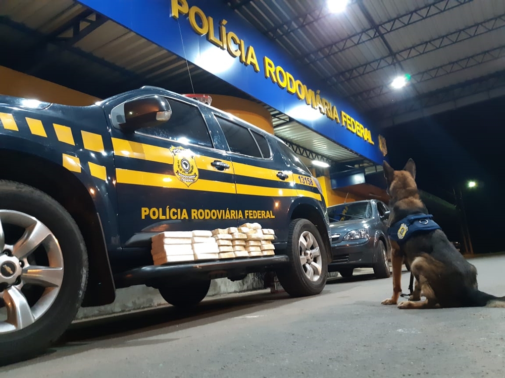 O homem foi preso pela PRF transportando mais de 25 kg de cocaína na BR-230.