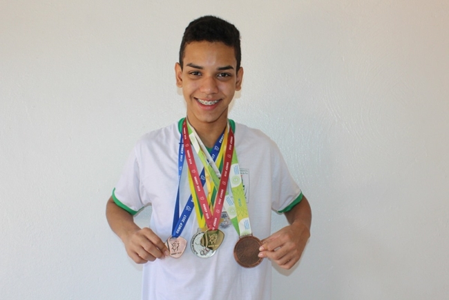 Yuri Gomes de 15 anos é hoje posicionado entre os melhores do país.