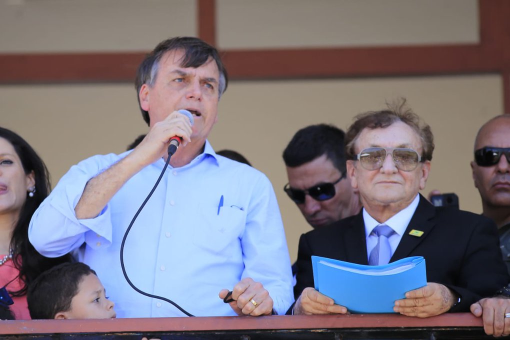 Presidente Jair Bolsonaro e o prefeito Mão Santa.
