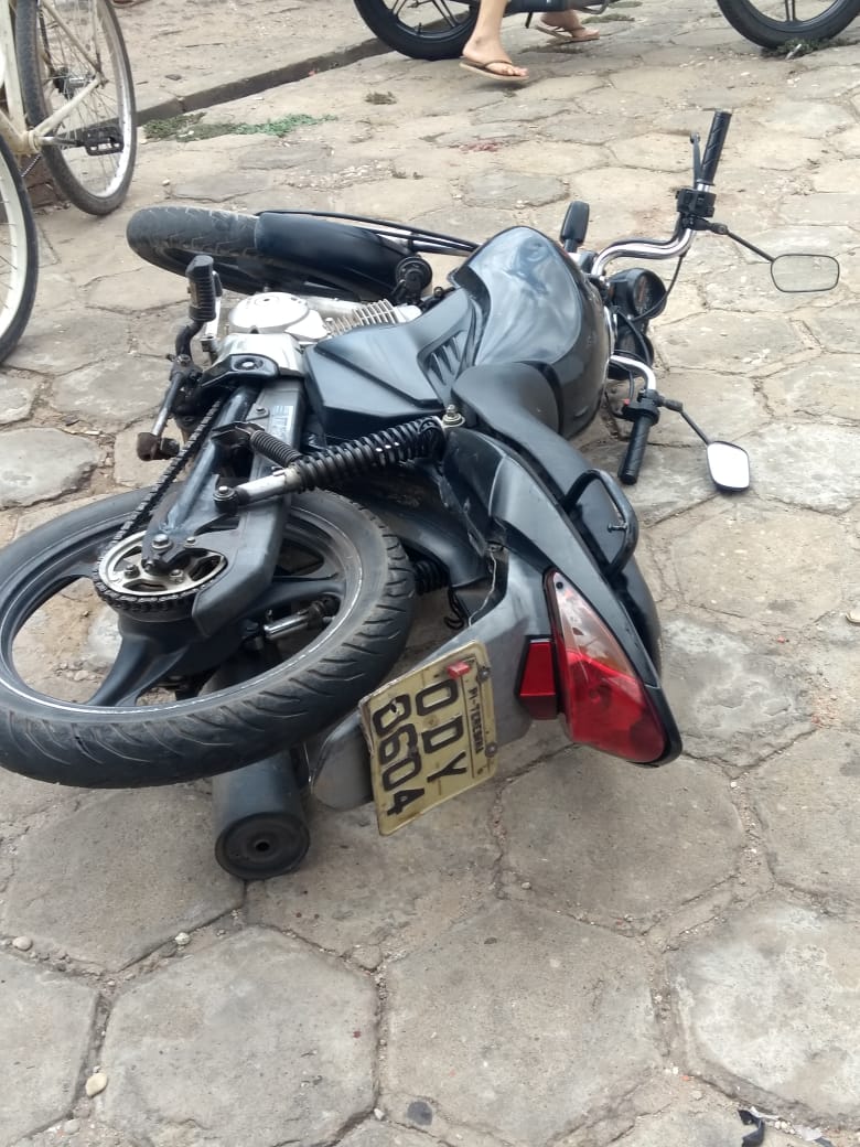 Moto utilizada na ação dos criminosos