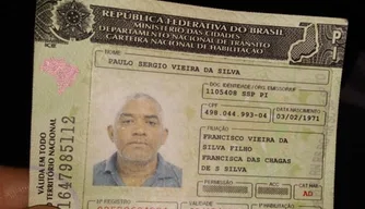 Carteira de Habilitação da vítima.