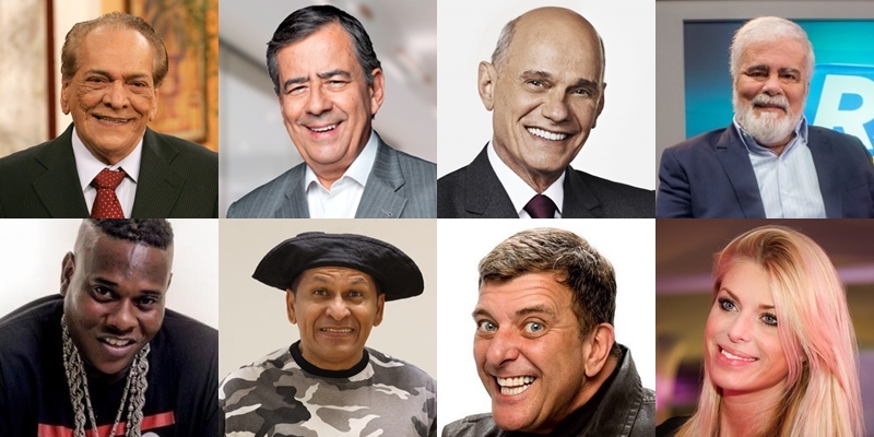 Lúcio Mouro, Paulo Henrique Amorim, Boechat, Wagner Montes, MC Sapão, Rapadura, Jorge Fernando, Caroline