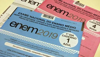 Cadernos de prova do Enem 2019.