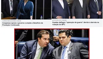 Manchetes de sites.
