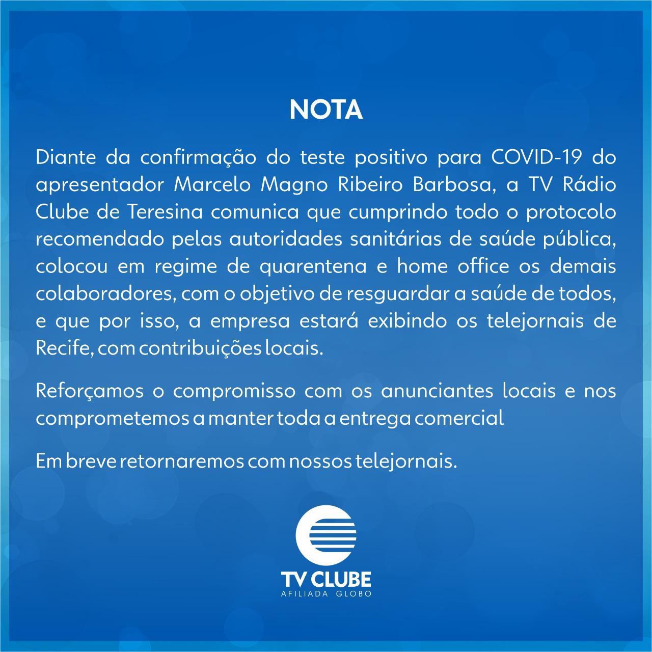 Comunicado da TV Clube