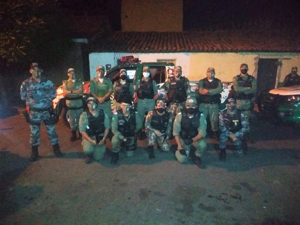 Polícia Militar durante ação em Teresina