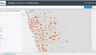 Saiba quais os bairros mais afetados pela Covid-19 em Teresina