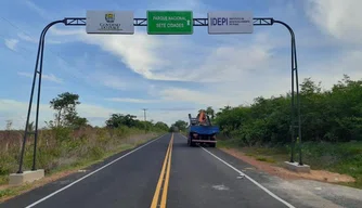 Rodovia que liga Brasileira ao Parque Nacional Sete Cidades, no Piauí.