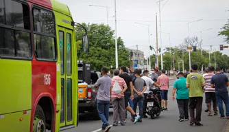 Manifestação dos profissionais do transporte público