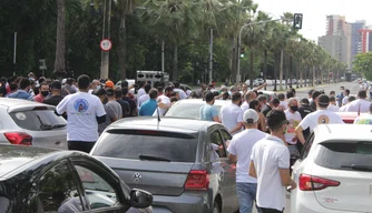Manifestação motoristas e entregadores de aplicativos em Teresina