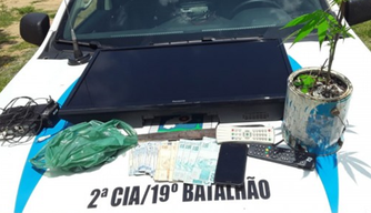 Polícia recupera TV e dinheiro roubados de uma senhora em Colônia do Gurguéia.