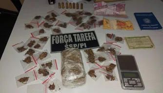 Material apreendido pela Força Tarefa no bairro Água Mineral.