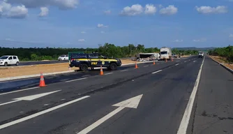 Polícia Rodoviária Federal na BR 316.