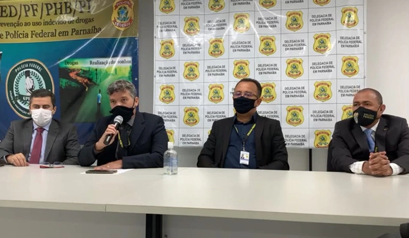 Coletiva de imprensa da Operação Falsários.