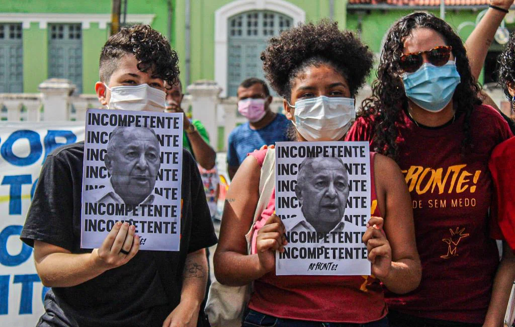 Manifestação dos trabalhadores da educação e do transporte