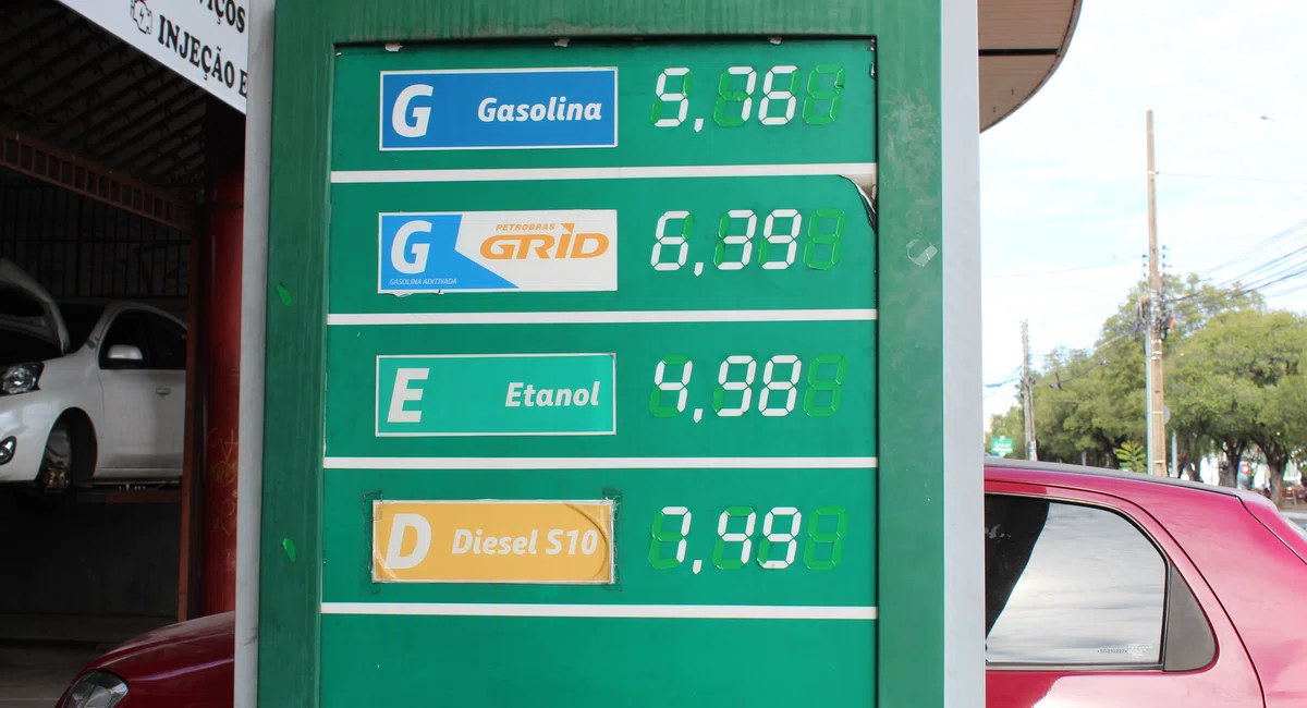 Tabela de combustíveis.