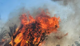 Incêndio na Serra de Santo Antônio.