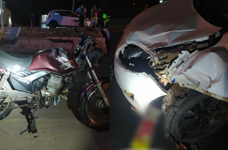 Colisão entre moto e carro deixam dois feridos em Picos