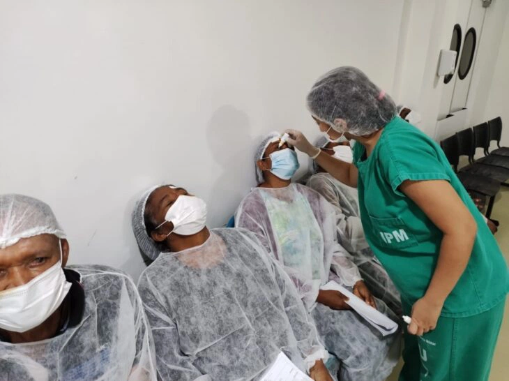 Fase de triagem realizada durante Mutirão de Catarata pelo Piauí.