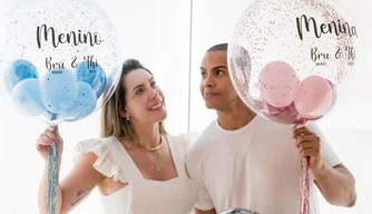 Bruna Matuti e Thiago Oliveira anunciam sexo de bebê.