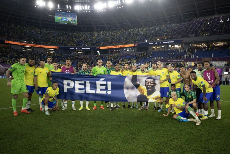 Homenagem da seleção brasileira ao Pelé