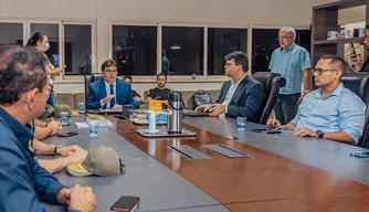 Reunião de líderes sobre segurança do Piauí e Brasília.