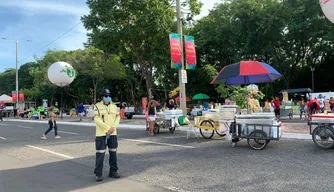 Strans garantiu o controle e fiscalização no trânsito no Corso de Teresina.