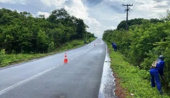 Manutenção em rodovias estaduais do Piauí.