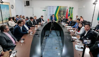 Rafael Fonteles recebe visita de investidores chineses.