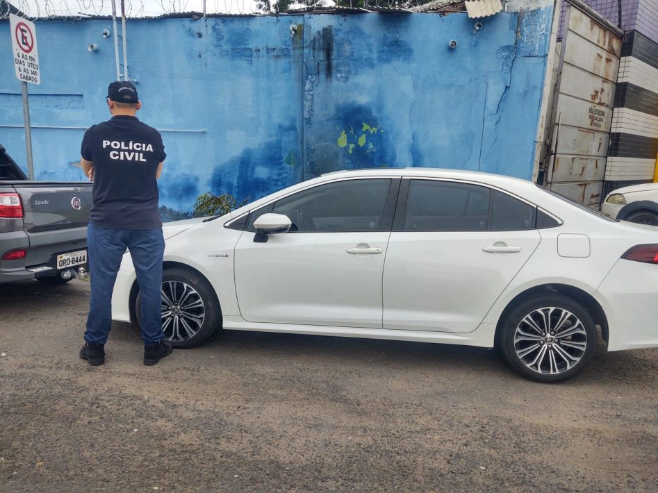 Carro apreendido na Operação Fomento.