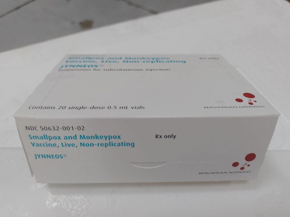 Caixa da vacina contra a varíola dos macacos.
