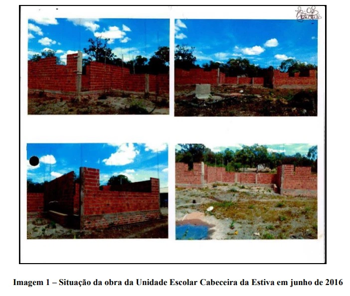 Construção de escola inacabada em Uruçuí.