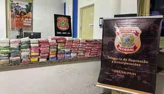 PRF-PI apreende 108 kg de cocaína na zona sul de Teresina.