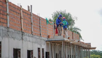 Obra da Casa da Mulher Brasileira em Teresina.