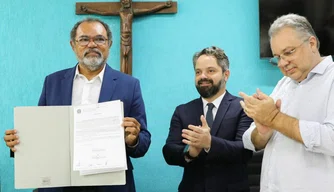 O novo superintendente de Patrimônio da União, João Martins e o secretário Marcelo Nolleto.