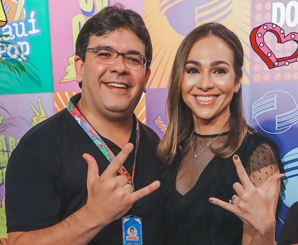 Governador Rafael Fonteles e primeira-dama, Isabel Fonteles