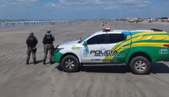 Polícia Militar em operação no Litoral do Piauí.