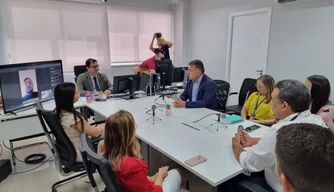 Reunião com o secretário de Estado de Justiça, Carlos Augusto.