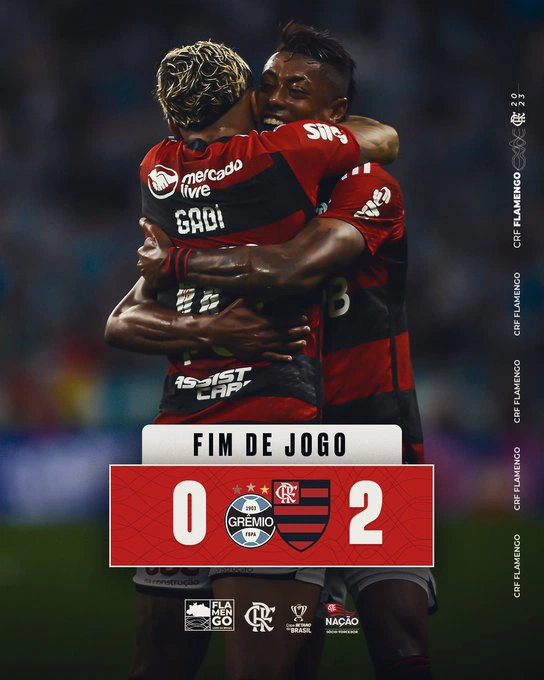 Flamengo domina, bate Grêmio em jogo quente e encaminha vaga na final