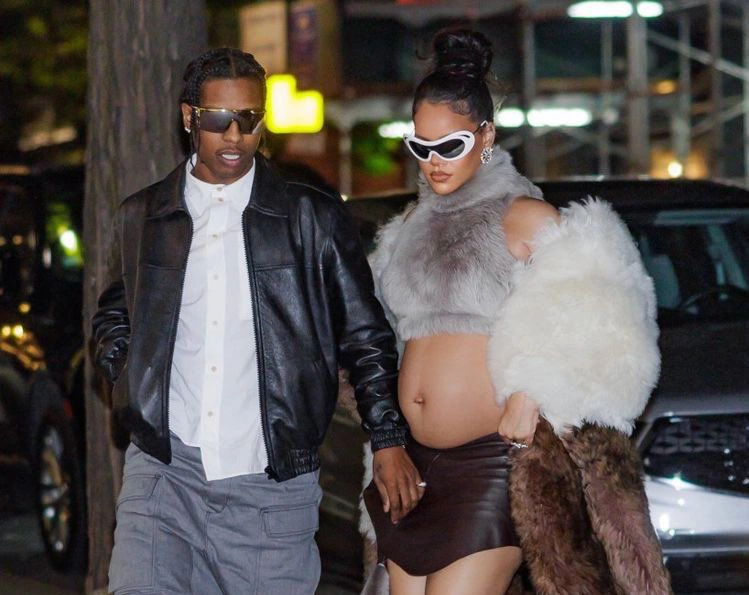 Rihanna, grávida da segunda filha, e A$AP Rocky