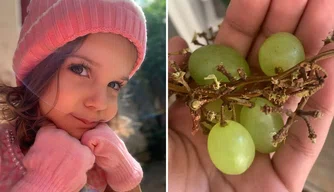 Menina de 3 anos morre ao se engasgar com uva