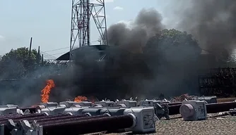 Incêndio atinge depósito da Chesf no bairro Tabuleta em Teresina